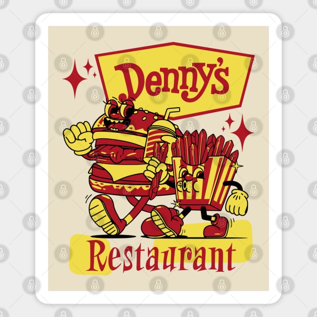 1980's Restaurant Denny's Logo Mascot Magnet by Joaddo